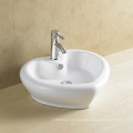 High Quality White New Countertop Heart Shaped Sink